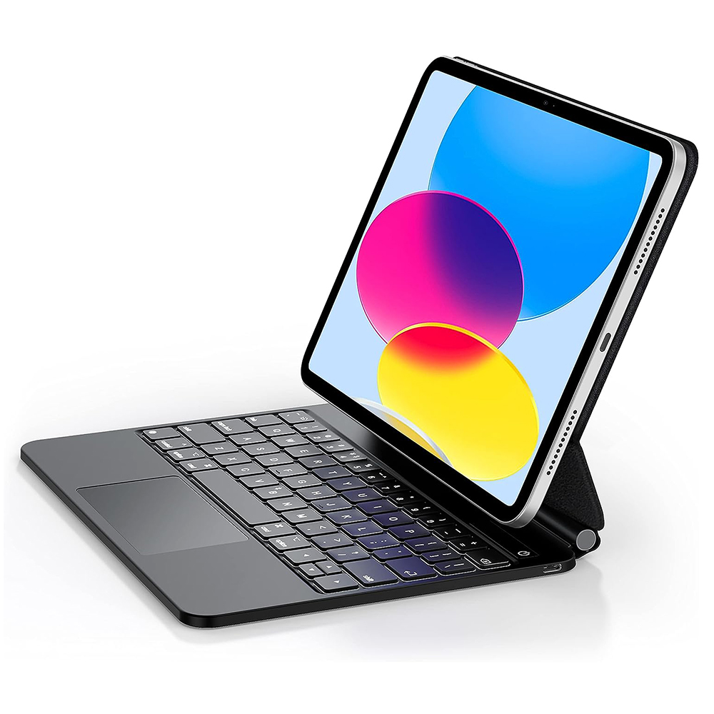 Näppäimistökotelo Apple iPadille (2025) / (2022), ESR, Rebound, Musta, Uudelleenpakattu