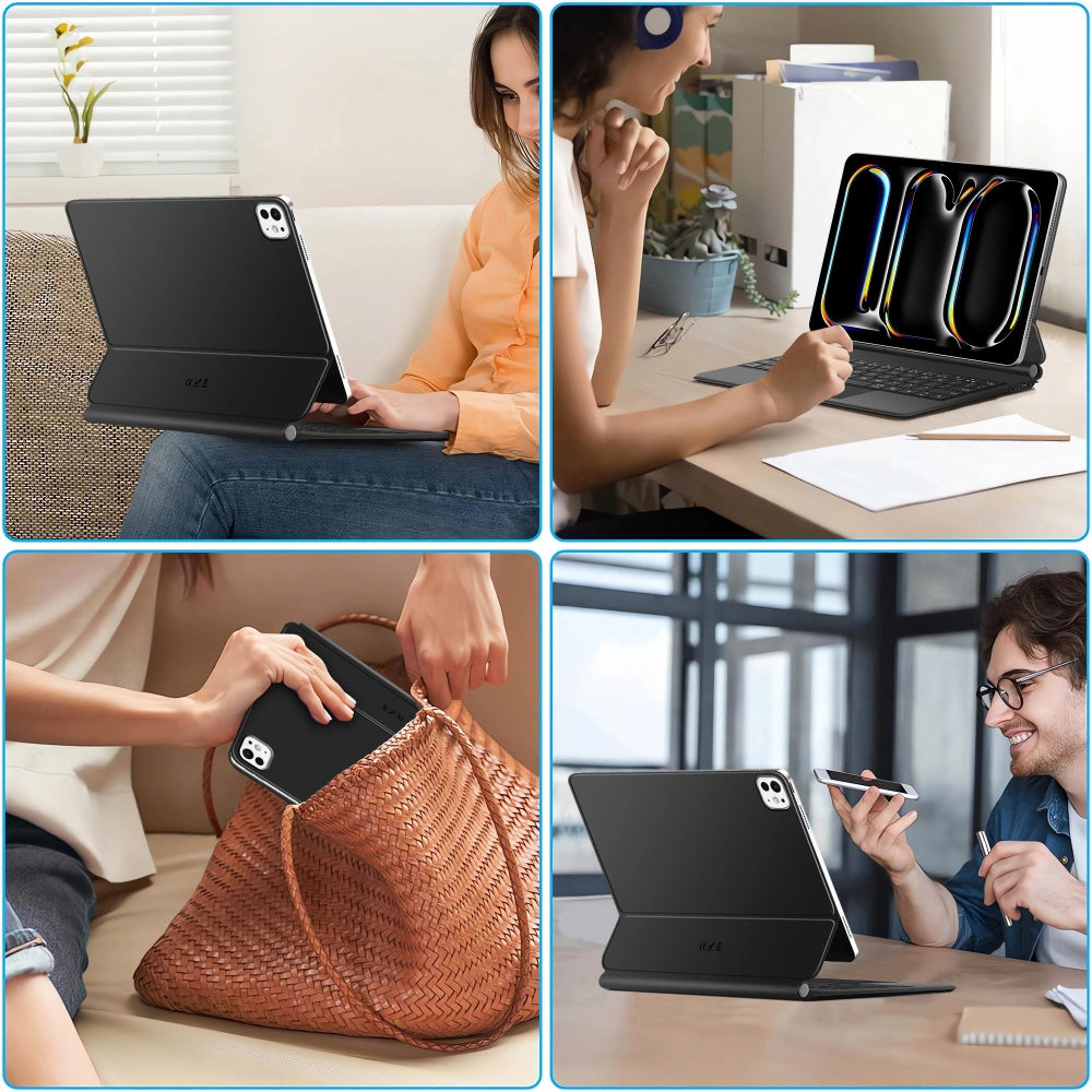 Näppäimistökotelo Apple iPad Pro 11 (2025) / (2024) varten, Tech-Protect, SmartCase Magnetic, Musta