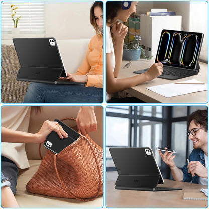 Näppäimistökotelo Apple iPad Pro 11 (2025) / (2024) varten, Tech-Protect, SmartCase Magnetic, Musta