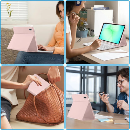 Kotelo näppäimistöllä Samsung Galaxy Tab A11+ / Tab A9+ varten, Tech-Protect, SC PEN, Pinkki