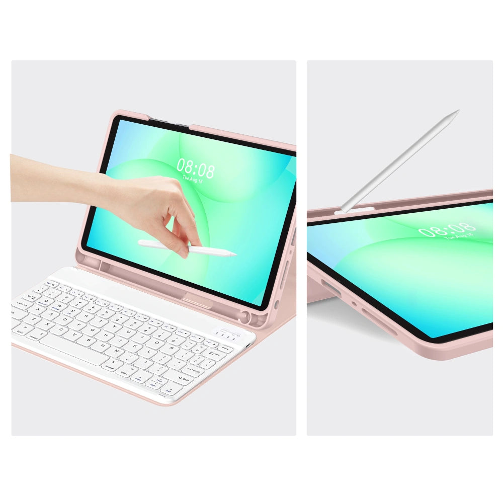 Kotelo näppäimistöllä Samsung Galaxy Tab A11+ / Tab A9+ varten, Tech-Protect, SC PEN, Pinkki