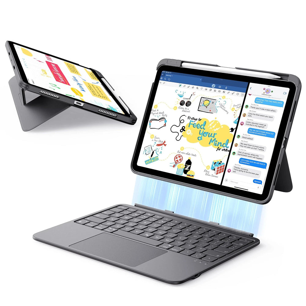 Keyboard Case for Apple iPad (2025) / (2022), ESR, Flex, Gray