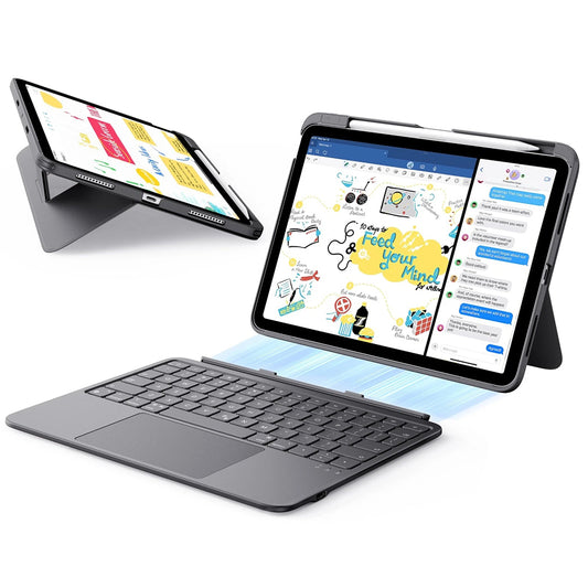 Suojakotelo näppäimistöllä Apple iPad Air 11 (2026) / iPad Air 11 (2025) / Air 11 (2024) / Air (2022) / Air (2020), ESR, Flex, Harmaa