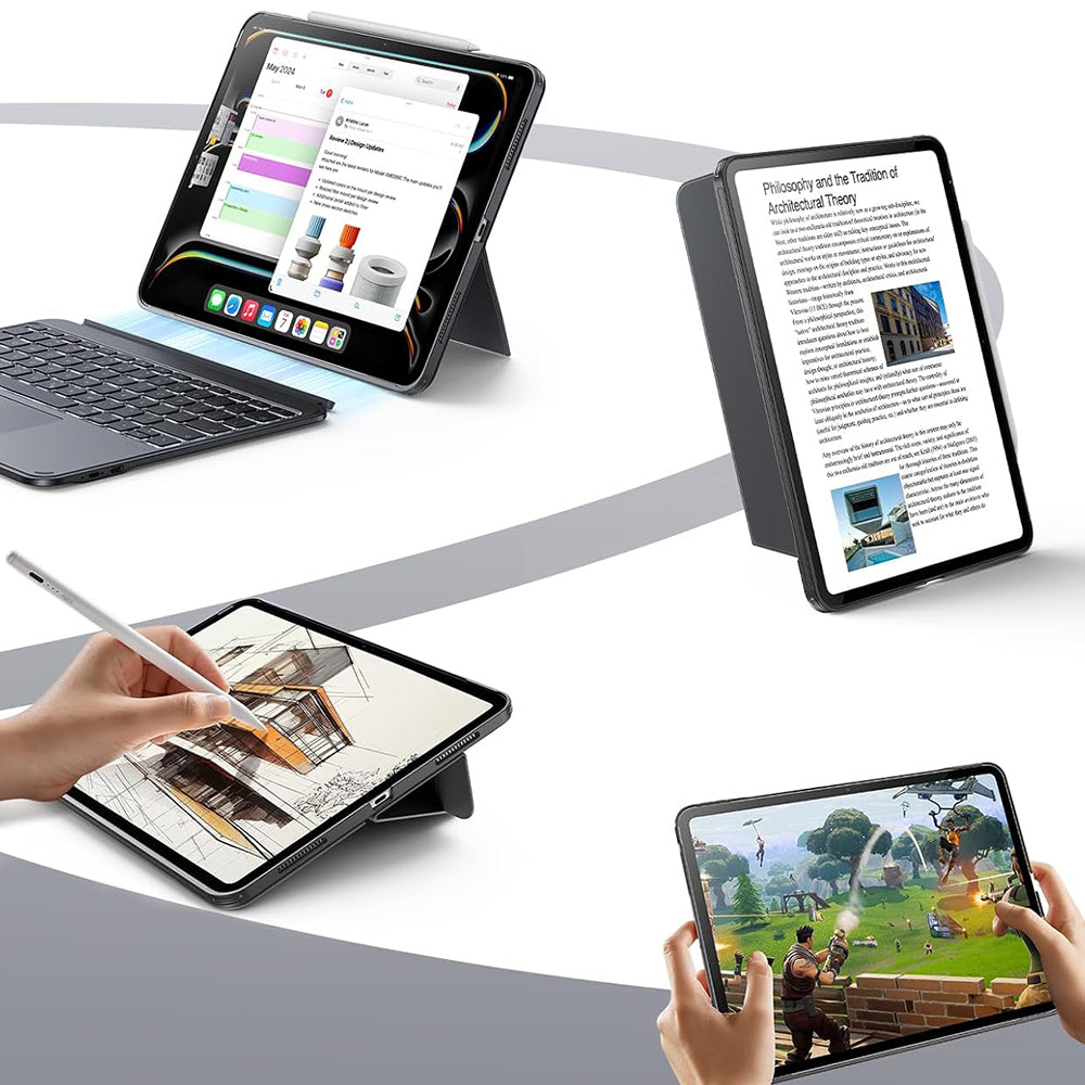Kotelo näppäimistöllä Apple iPad Pro 11 (2024), ESR, Shift, Harmaa