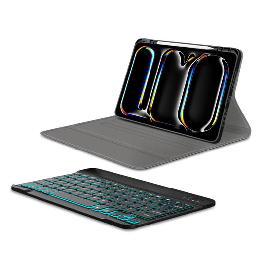 Suojakotelo näppäimistöllä Apple iPad Pro 11 (2024), Techsuit, CozyTab, Musta