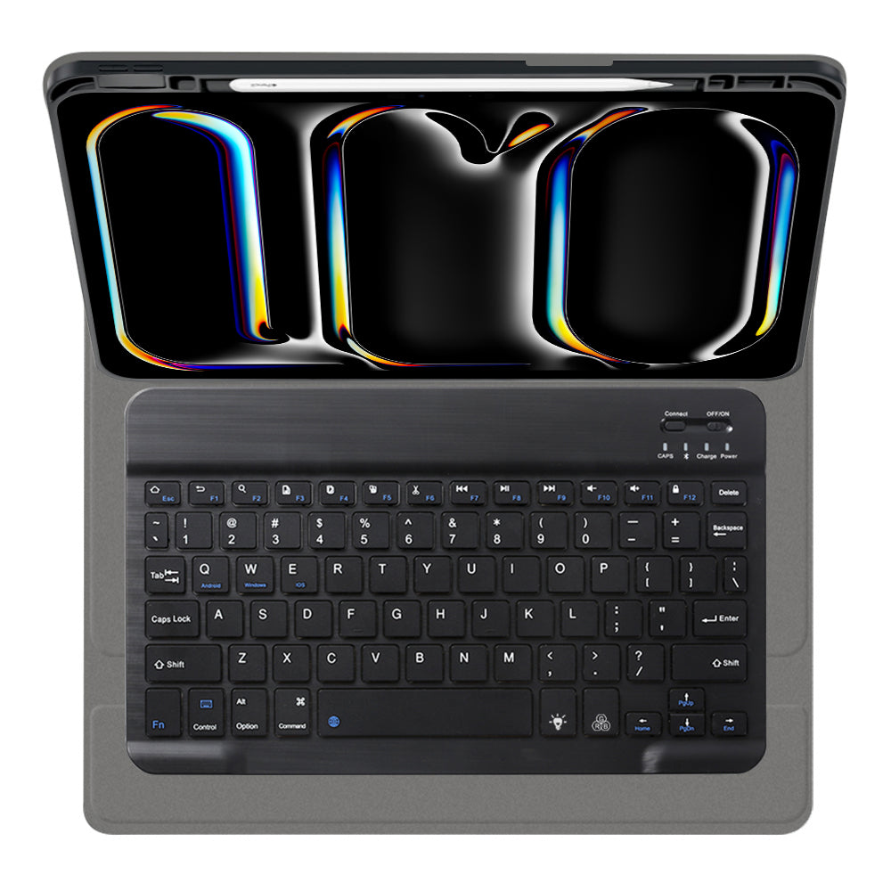 Suojakotelo näppäimistöllä Apple iPad Pro 11 (2024), Techsuit, CozyTab, Musta