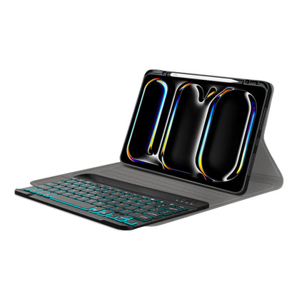 Suojakotelo näppäimistöllä Apple iPad Pro 11 (2024), Techsuit, CozyTab, Musta