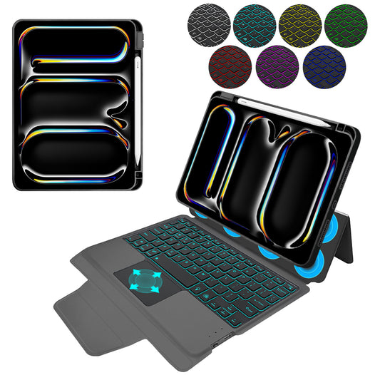 Suojakotelo näppäimistöllä Apple iPad Pro 11 (2024), Techsuit, KeyTab Pro, Musta