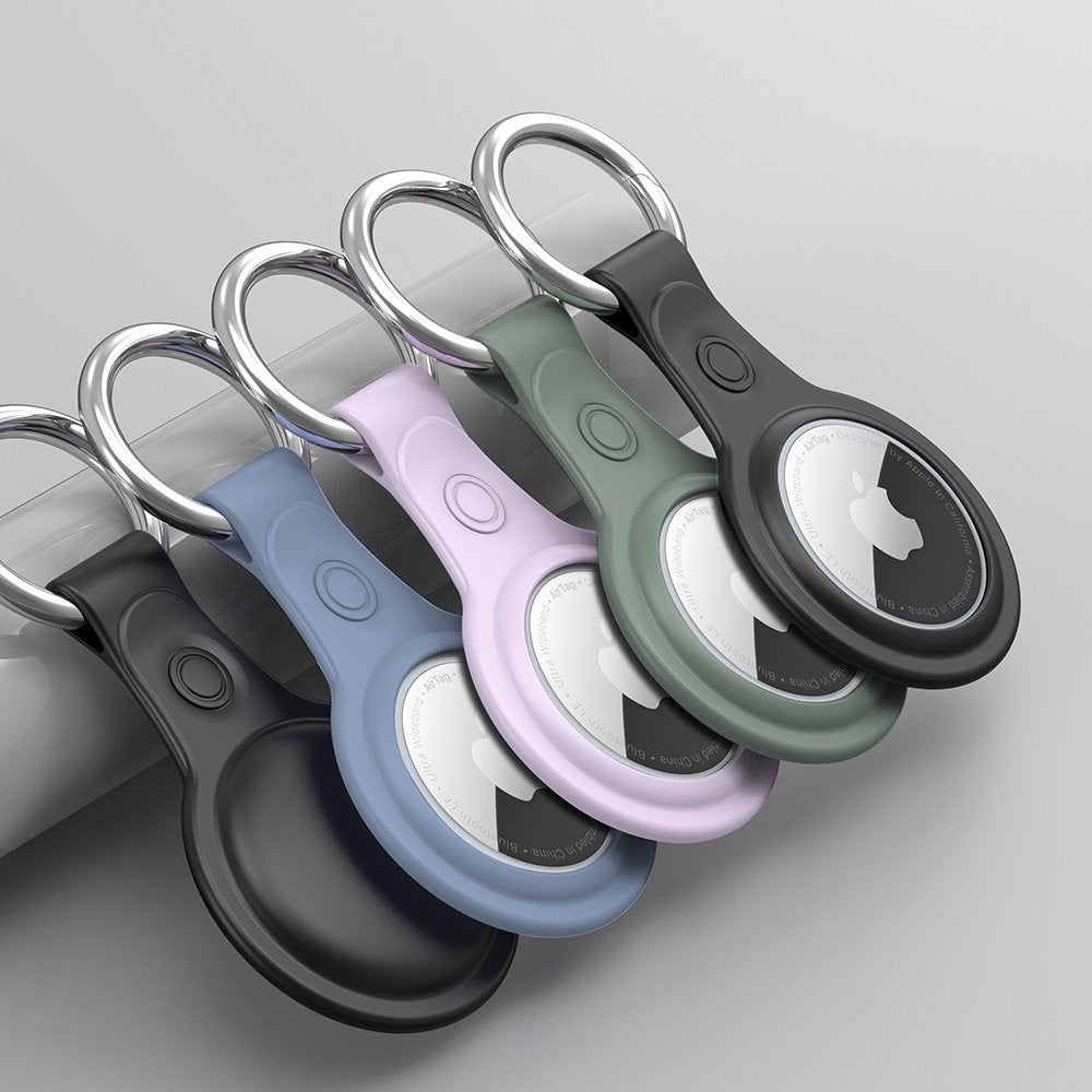 DUX DUCIS Secure Case for Apple AirTag, Set of 4 pieces, Black / Blue / Pink / Green