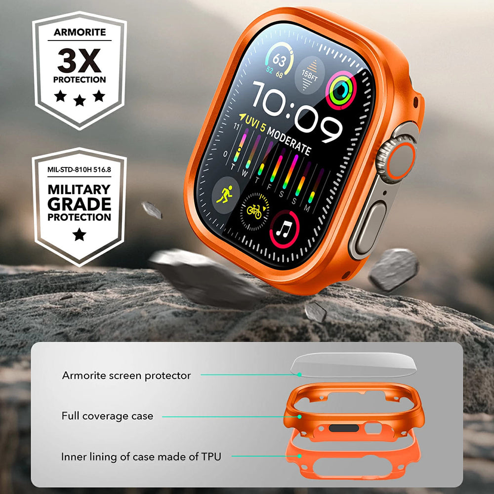 ESR Armorite -kotelo Apple Watch Ultra Seriesille, Harmaa