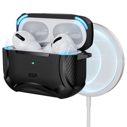 ESR Cyber Armor Tough -suojakotelo Apple AirPods Pro -sarjalle, Musta