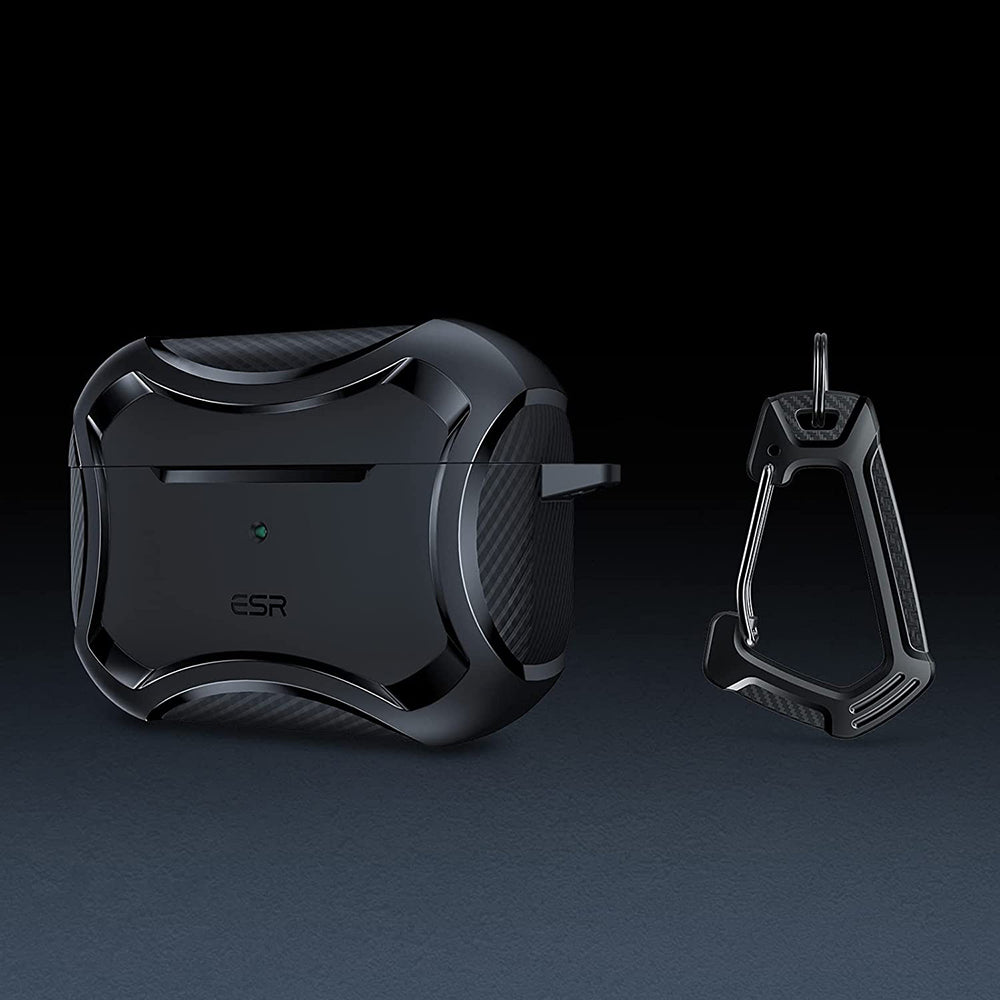 ESR Cyber Armor Tough -suojakotelo Apple AirPods Pro -sarjalle, Musta
