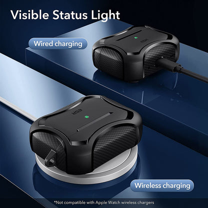 ESR Cyber Armor Tough -suojakotelo Apple AirPods Pro -sarjalle, Musta