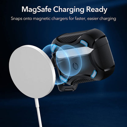 ESR Cyber Armor Tough -suojakotelo Apple AirPods Pro -sarjalle, Musta