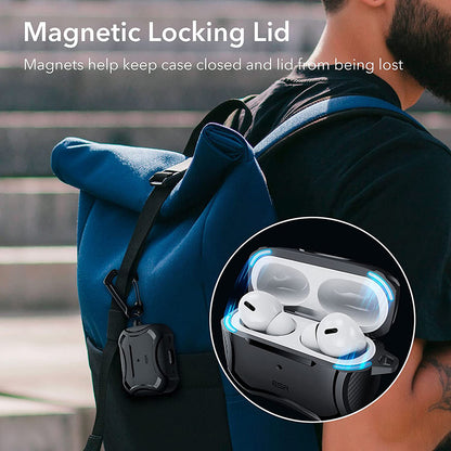 ESR Cyber Armor Tough -suojakotelo Apple AirPods Pro -sarjalle, Musta