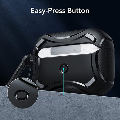 ESR Cyber Armor Tough -suojakotelo Apple AirPods Pro -sarjalle, Musta