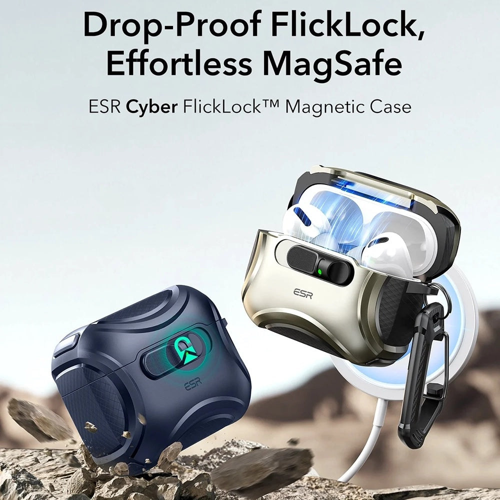 ESR Cyber FlickLock -kotelo Apple AirPods Pro 3:lle, Sininen