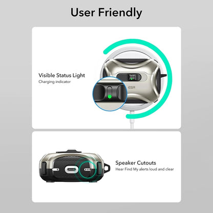 ESR Cyber FlickLock -kotelo Apple AirPods Pro 3:lle, Harmaa