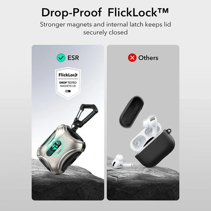 ESR Cyber FlickLock -kotelo Apple AirPods Pro 3:lle, Harmaa
