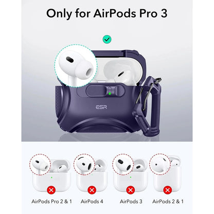 ESR Cyber FlickLock -kotelo Apple AirPods Pro 3:lle, Violetti