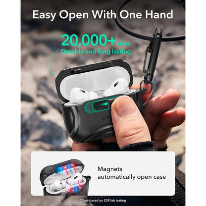 ESR Cyber FlickLock -kotelo Apple AirPods Pro 3:lle, Musta