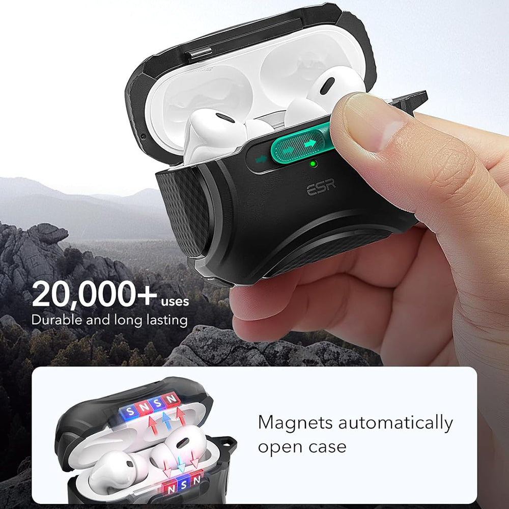 ESR Cyber -suojakotelo Apple AirPods Pro -sarjalle, Musta
