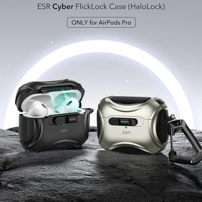 ESR Cyber -suojakotelo Apple AirPods Pro -sarjalle, Musta