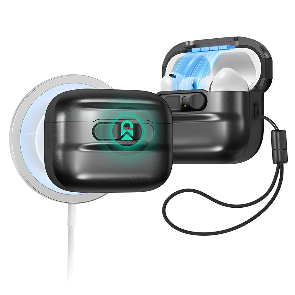 ESR Pulse Magnetic FlickLock -kotelo Apple AirPods Pro 3:lle, Musta