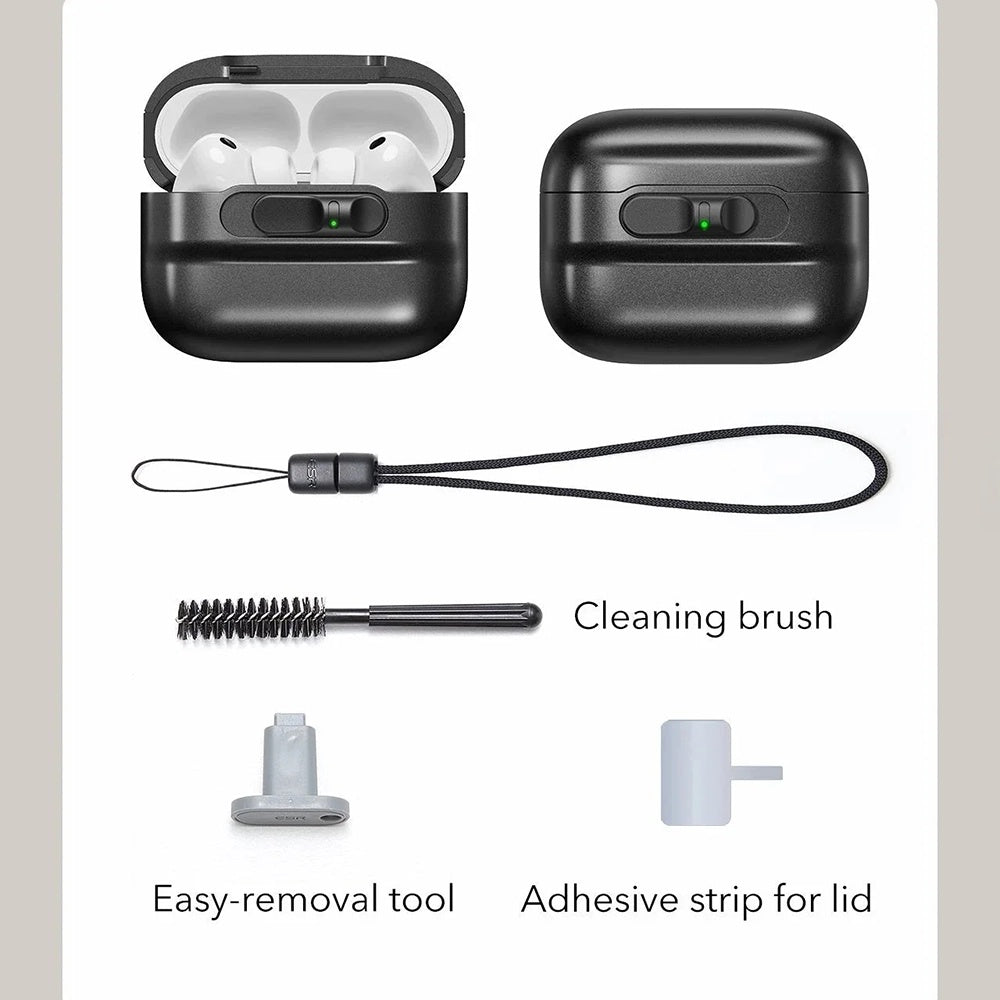 ESR Pulse Magnetic FlickLock -kotelo Apple AirPods Pro 3:lle, Musta