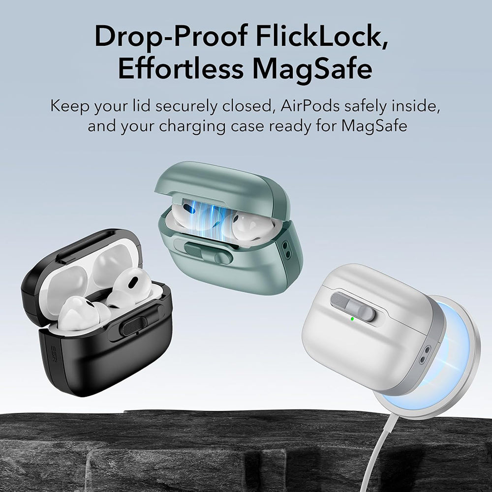 ESR Pulse -kuori Apple AirPods 4:lle, Musta