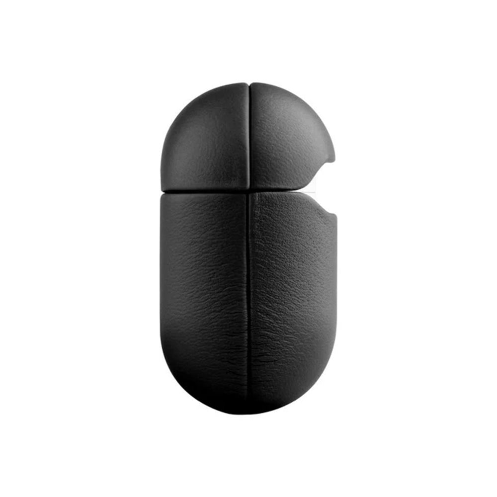 Fixed PodsLeather -kotelo Apple AirPods 4:lle, Musta