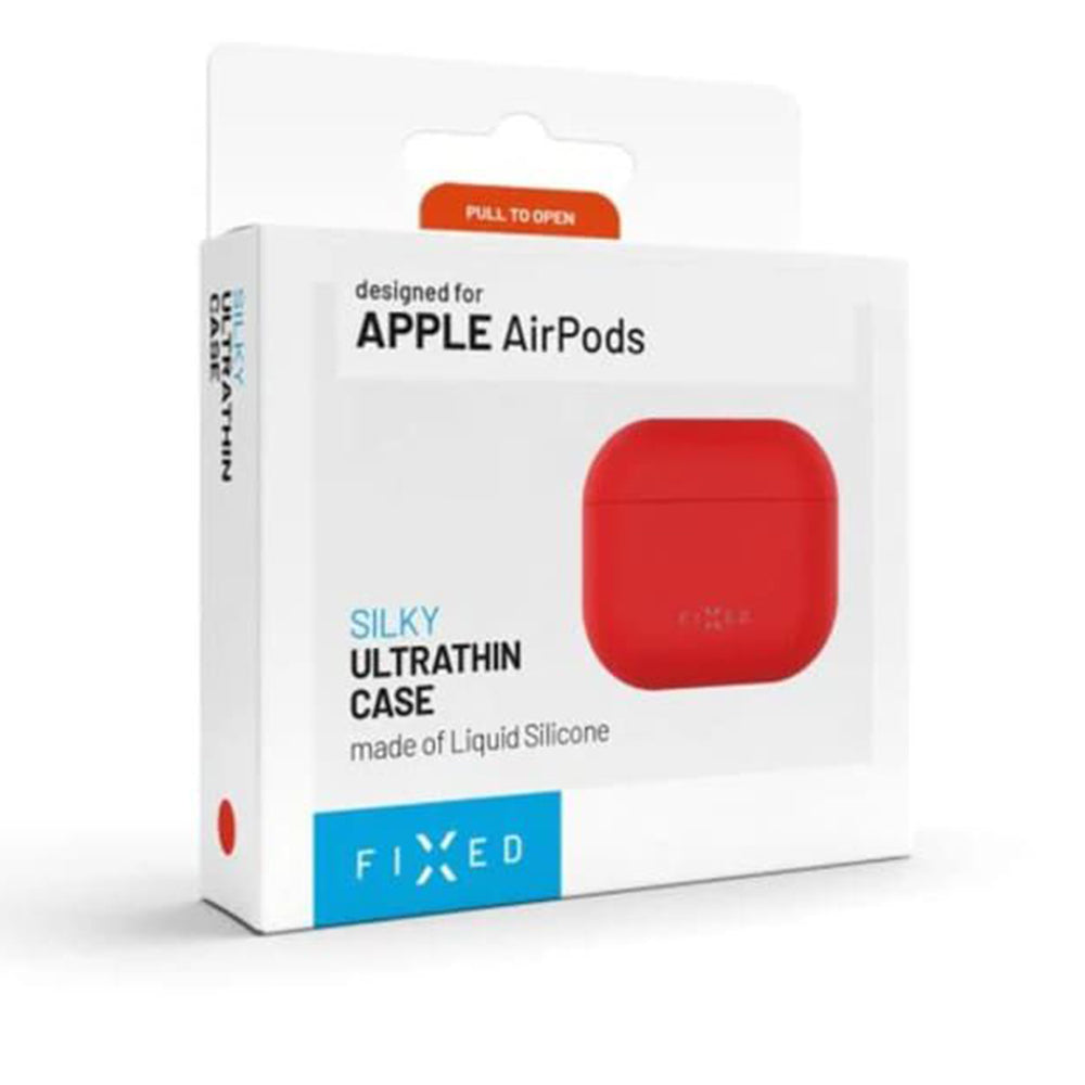 Fixed Silky -suojakotelo Apple AirPods 4:lle, Punainen