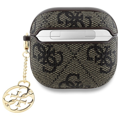 Guess 4G Charm -kotelo Apple AirPods 4:lle, Ruskea