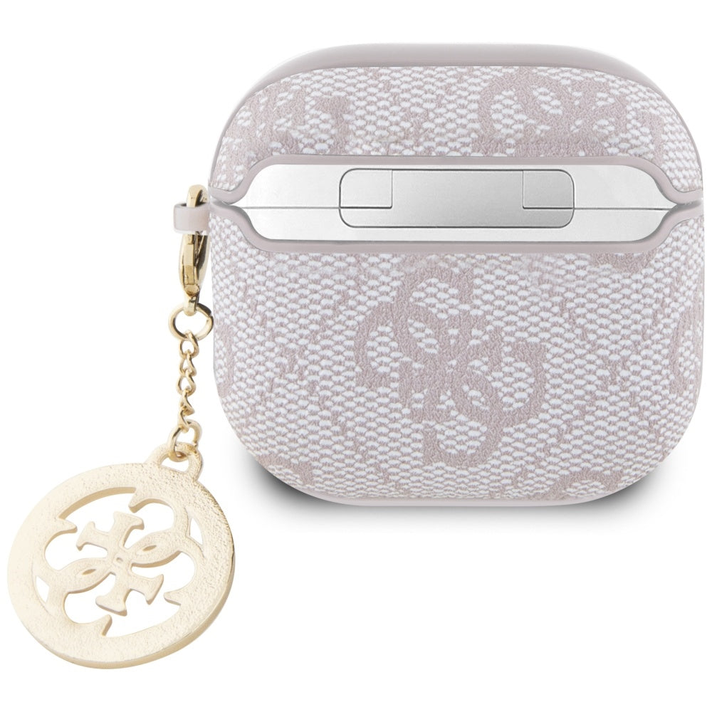 Guess 4G Strass Charm -kotelo Apple AirPods 4:lle, Pinkki