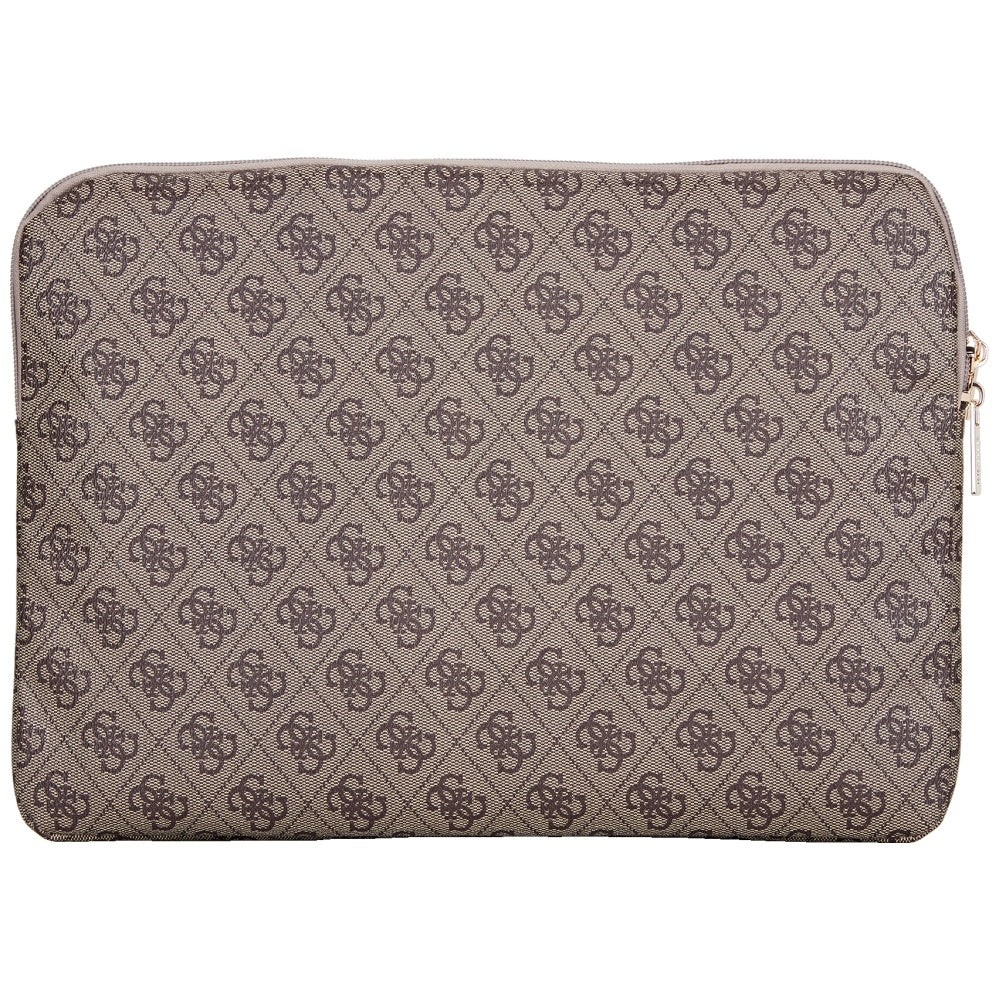 Guess 4G Triangle Logo Case for 14-inch Laptop, Brown