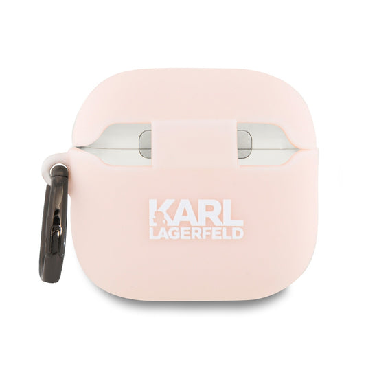Karl Lagerfeld 3D Choupette's Head -suojakotelo Apple AirPods 4:lle, Pinkki