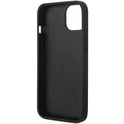 Kuori Apple iPhone 14 Plus:lle, Karl Lagerfeld, Saffiano Monogram Metallilogo, Musta