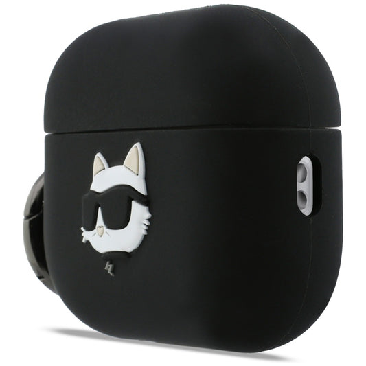 Karl Lagerfeld Silicone Choupette's Head 3D -suojakotelo Apple AirPods Pro 3:lle, Musta