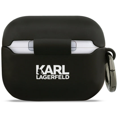 Karl Lagerfeld Silicone Karl & Choupette 3D -suojakotelo Apple AirPods Pro 3:lle, Musta