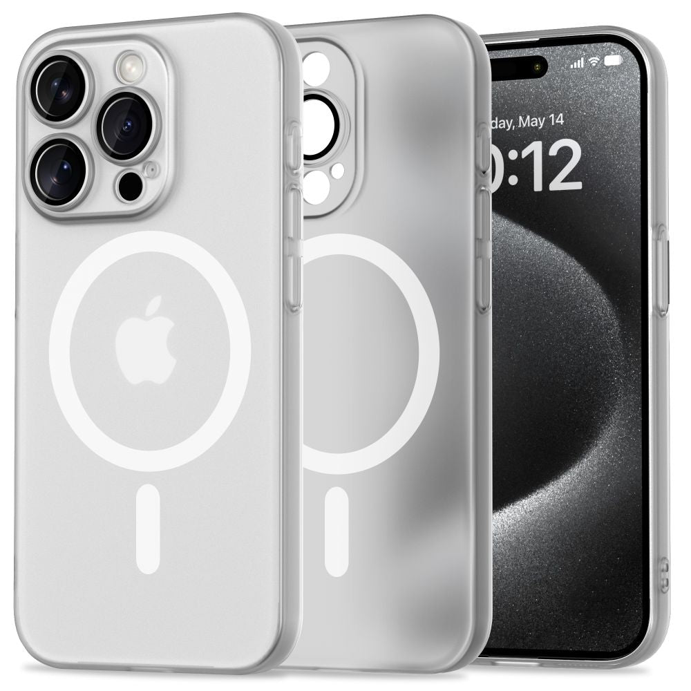 MagSafe-kotelo Apple iPhone 15 Pro:lle, Tech-Protect, MagSlim, valkoinen 