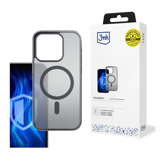 MagSafe-kuori Apple iPhone 16 Pro Maxille, 3MK, Frosty MagCase, Musta