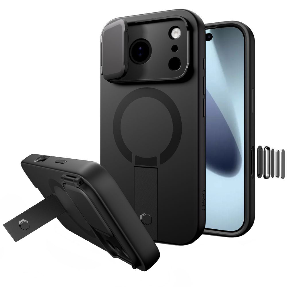 MagSafe-kotelo Apple iPhone 17 Pro Maxille, Tech-Protect, Kevlar Aura, Musta