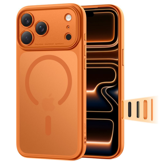 MagSafe-kotelo Apple iPhone 17 Prolle, Tech-Protect, MagPeak, Matta Oranssi