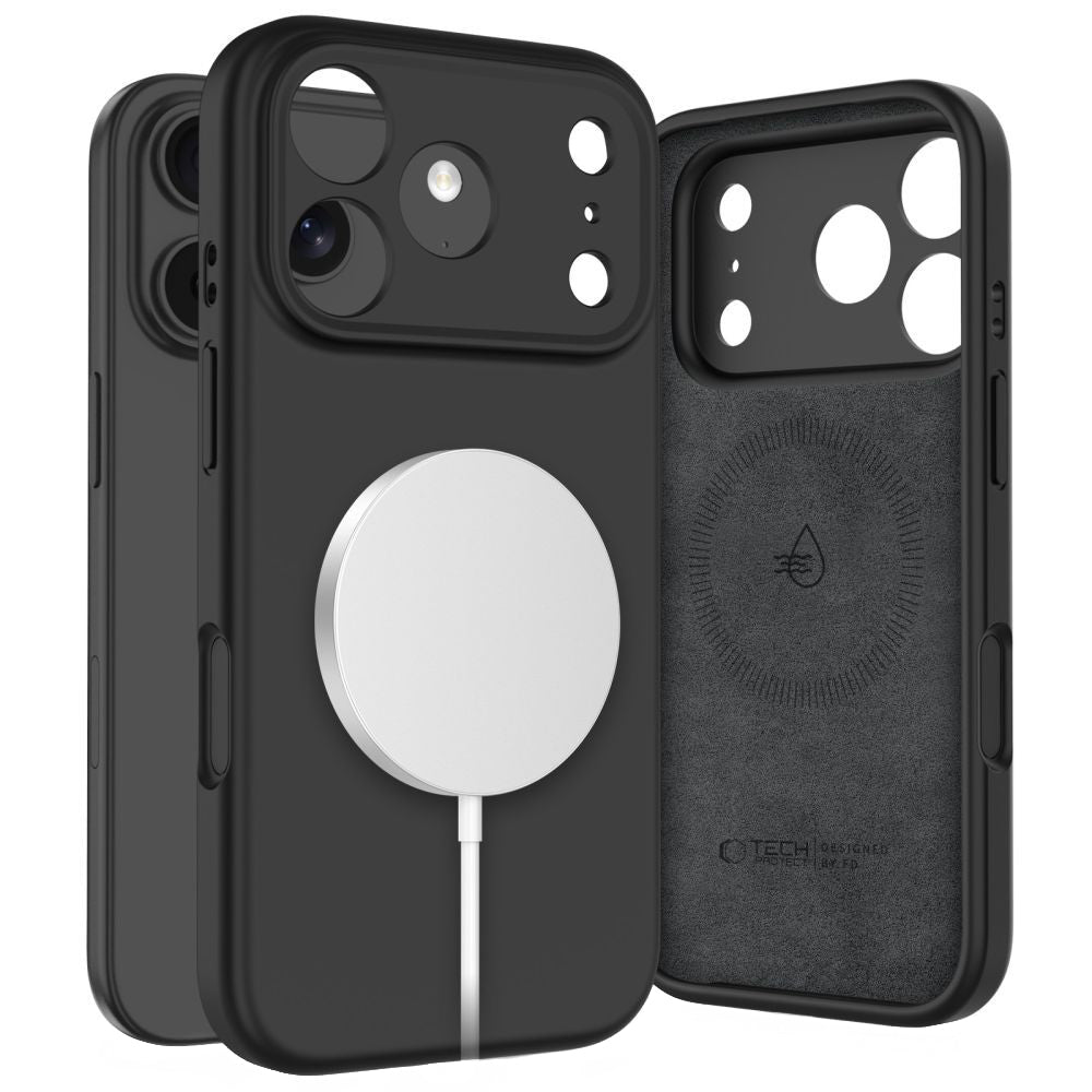 MagSafe-kotelo Apple iPhone 17 Pro Maxille, Tech-Protect, Silikoni, Musta