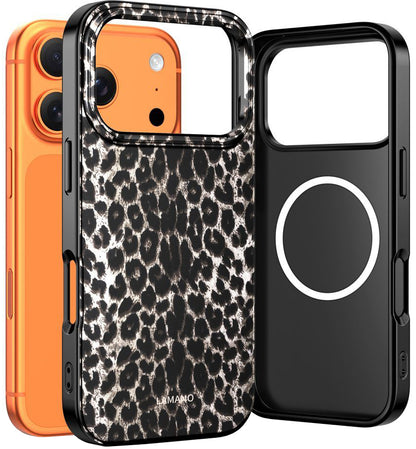MagSafe-kotelo Apple iPhone 17 Prolle, Tech-Protect, Lamano Leopard, Musta