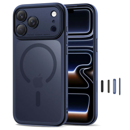 MagSafe Case for Apple iPhone 17 Pro Max, Tech-Protect, MagPeak, Matte Navy Blue
