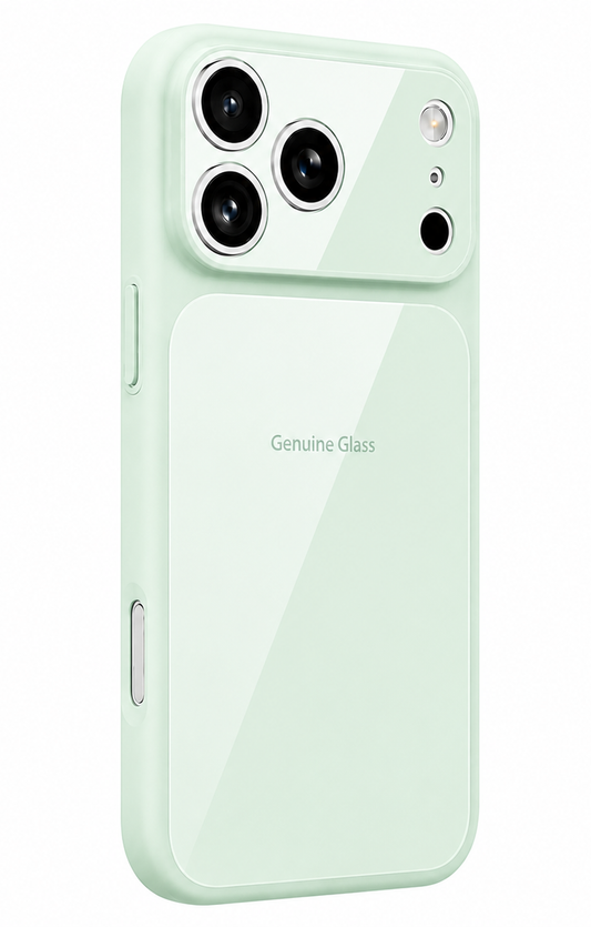 MagSafe-kuori Apple iPhone 17:lle, OEM, aitoa lasia, vihreä