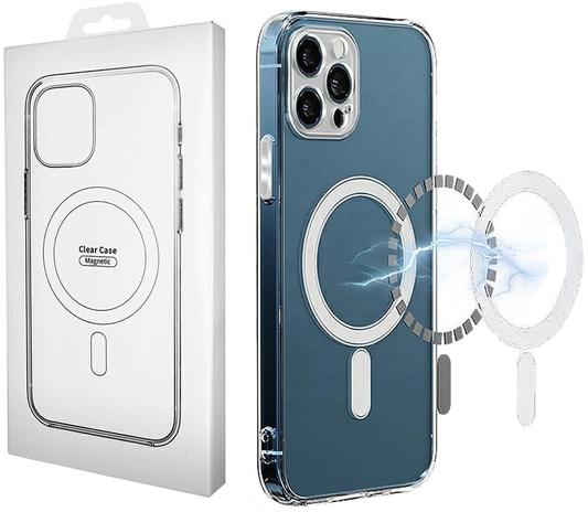MagSafe-kuori Apple iPhone 16 Pro Maxille, OEM, Kirkas kameransuojalla, Läpinäkyvä