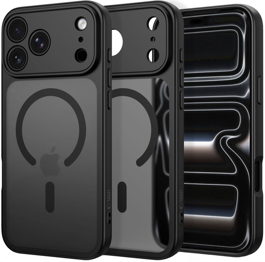 MagSafe-kuori Apple iPhone 18 Pro / 17 Pro:lle, Tech-Protect, BasicMag, Matta Musta