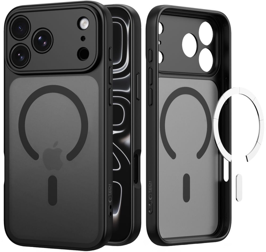 MagSafe-kuori Apple iPhone 18 Pro Max / 17 Pro Max, Tech-Protect, BasicMag, Matta Musta